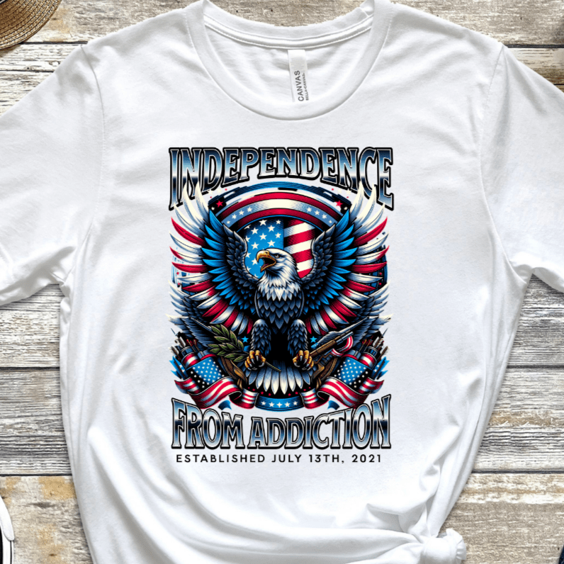 Custom Vintage Recovery T-Shirt | Inspiring Sobriety | Independence From Addiction