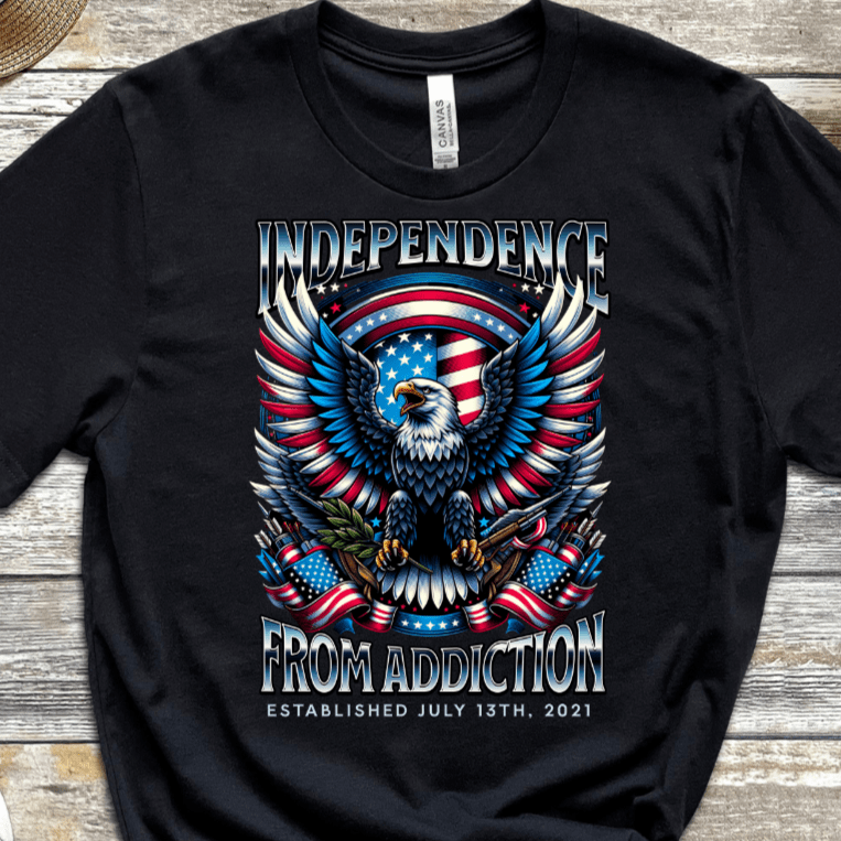 Custom Vintage Recovery T-Shirt | Inspiring Sobriety | Independence From Addiction