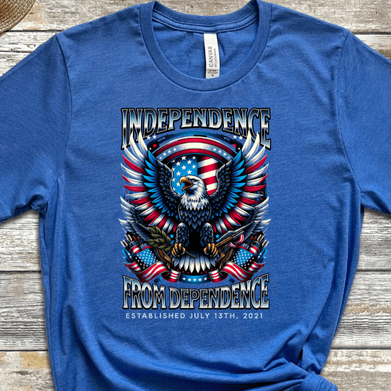 Custom Vintage Recovery T-Shirt | Inspiring Sobriety | Independence From Dependence