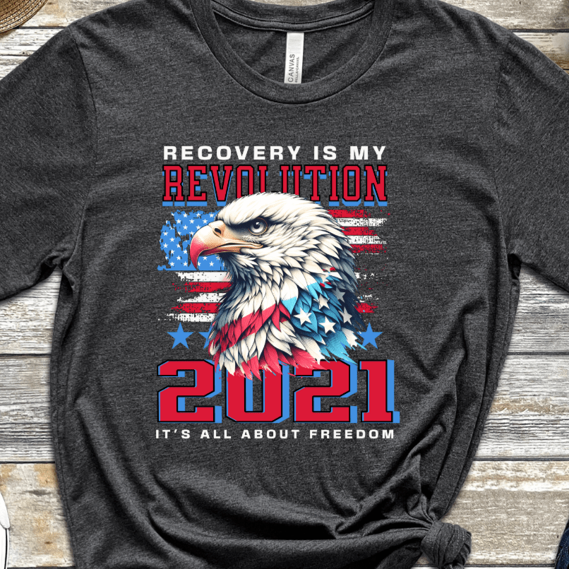 Custom Vintage Recovery T-Shirt | Inspiring Sobriety | Recovery is My Revolution
