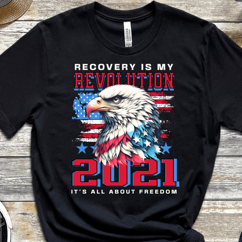 Custom Vintage Recovery T-Shirt | Inspiring Sobriety | Recovery is My Revolution