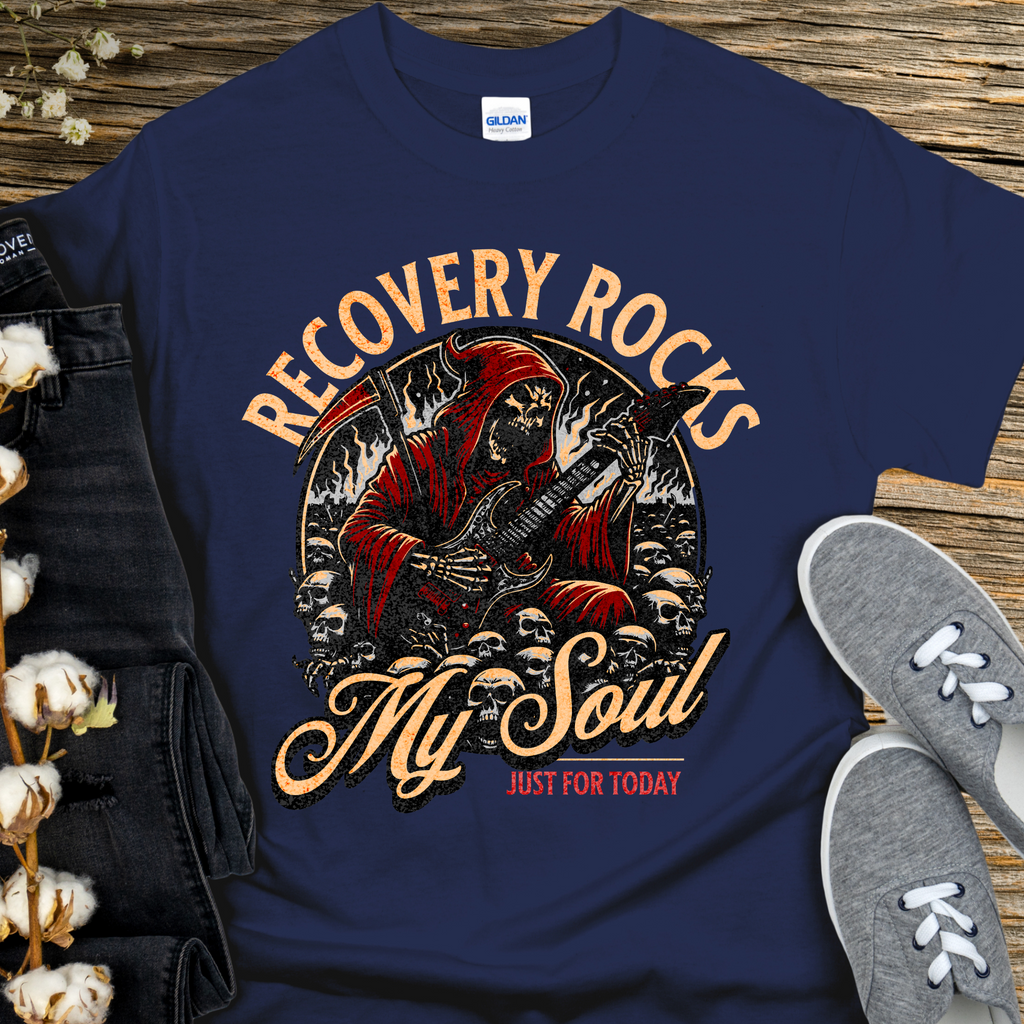 Recovery T Shirt Inspiring Sobriety Recovery Rocks My Soul