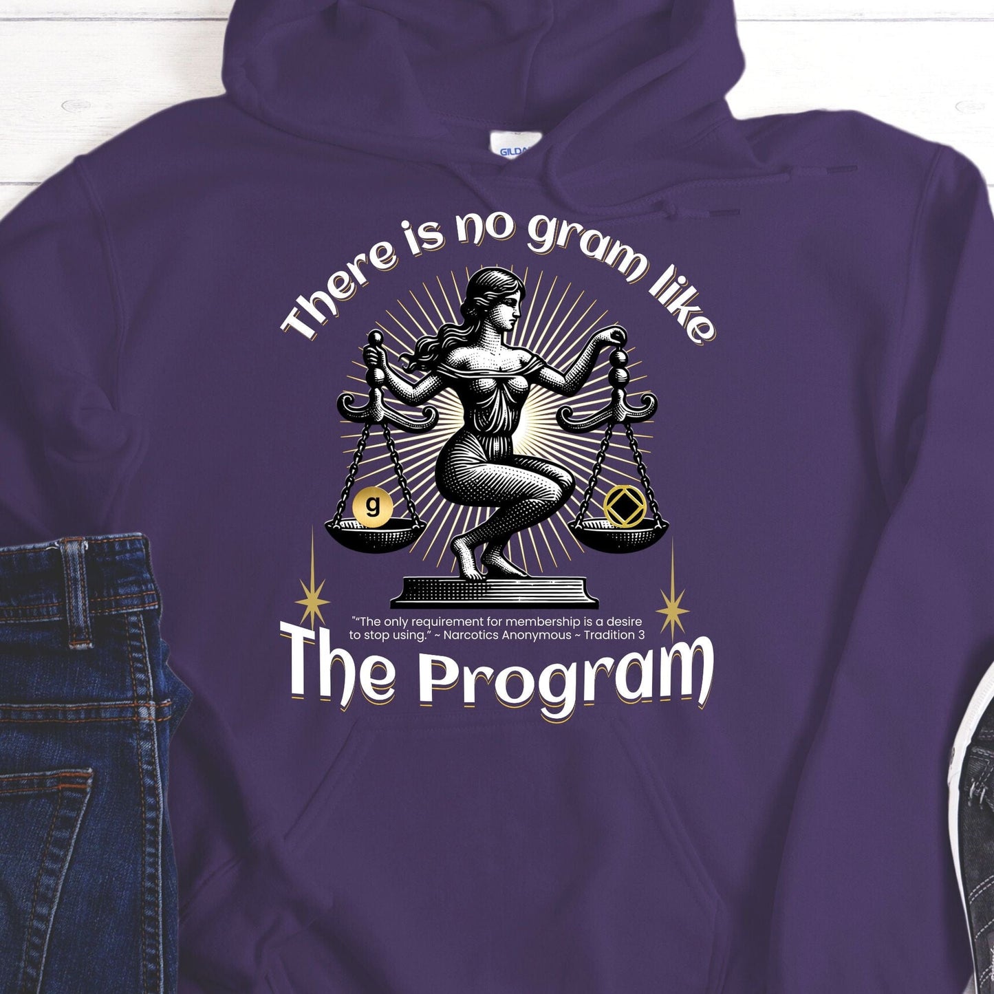 NA Recovery Hoodie | Inspiring Sobriety | There's No Gram Like The Program