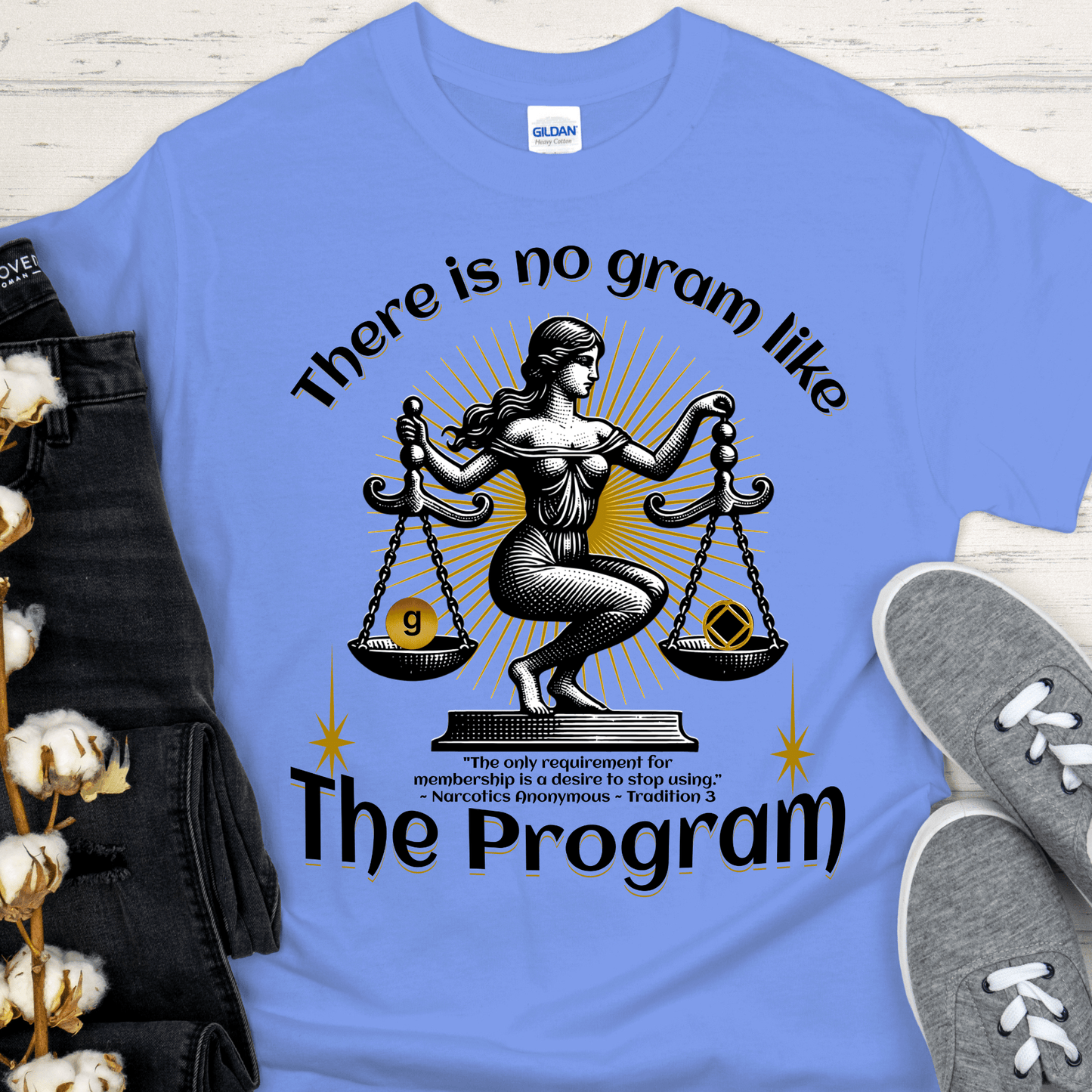 NA Recovery T-Shirt | Inspiring Sobriety | There's No Gram Like The Program