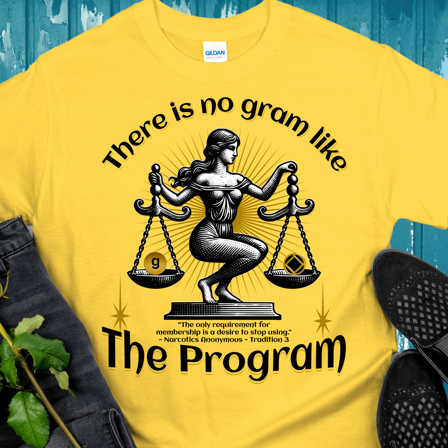 NA Recovery T-Shirt | Inspiring Sobriety | There's No Gram Like The Program
