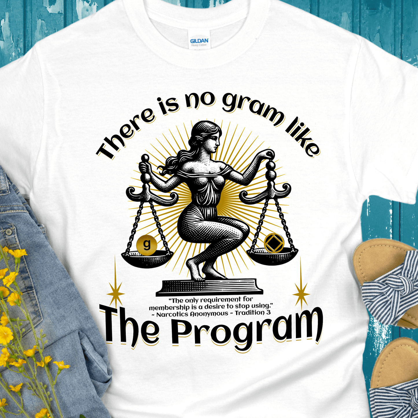 NA Recovery T-Shirt | Inspiring Sobriety | There's No Gram Like The Program
