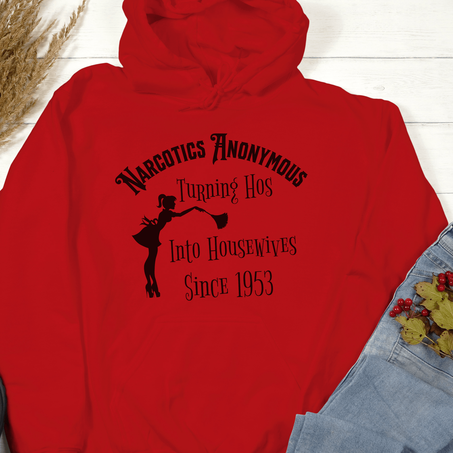 NA Recovery Unisex Hoodie | Inspiring Sobriety | NA "Hos To Housewives"