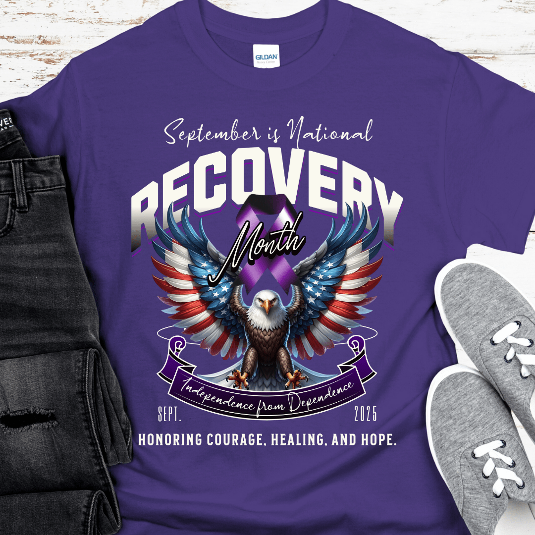 National Recovery Month T-Shirt | Inspiring Sobriety | Honoring Courage, Healing & Hope