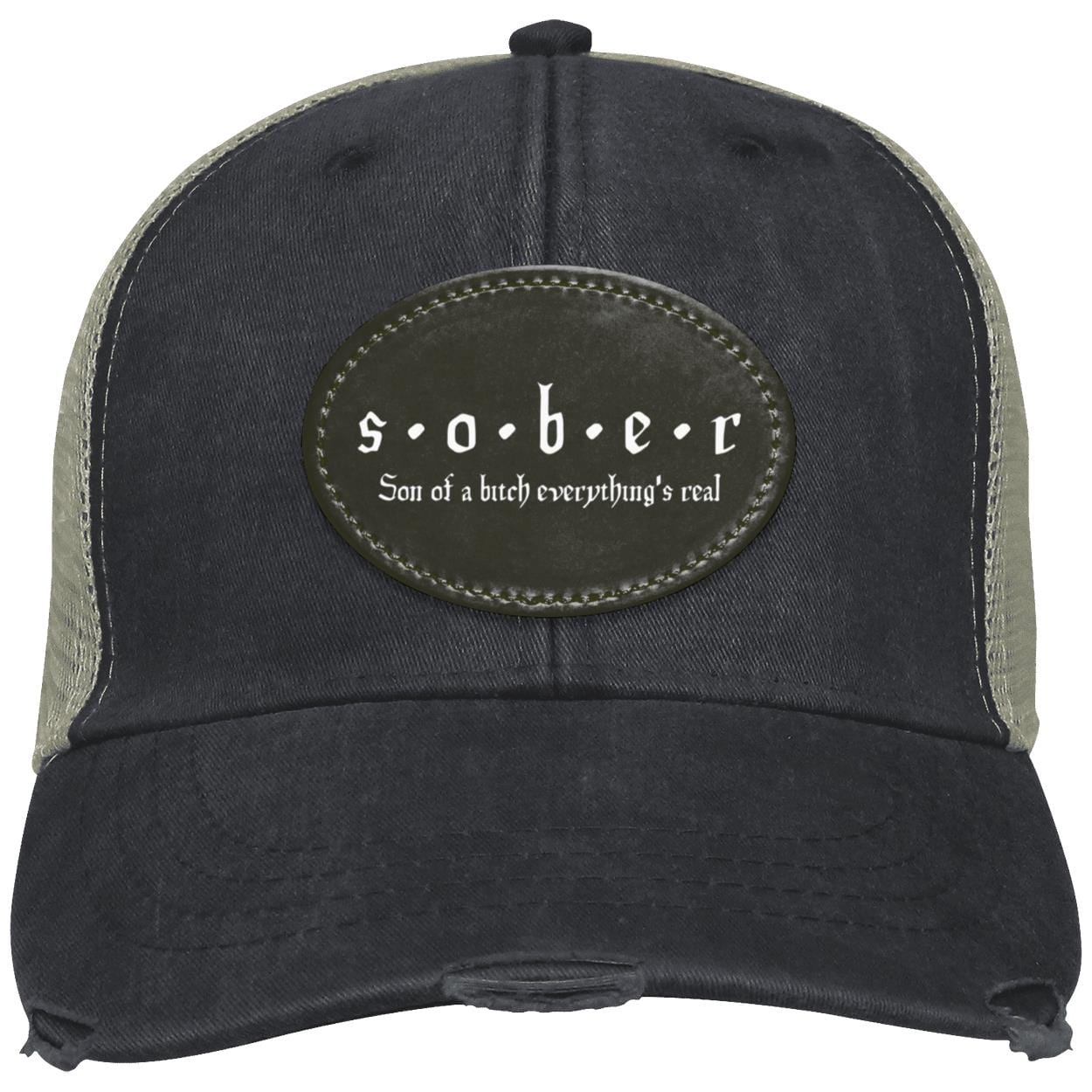 Recovery Distressed Hat | Inspiring Sobriety | S.O.B.E.R.