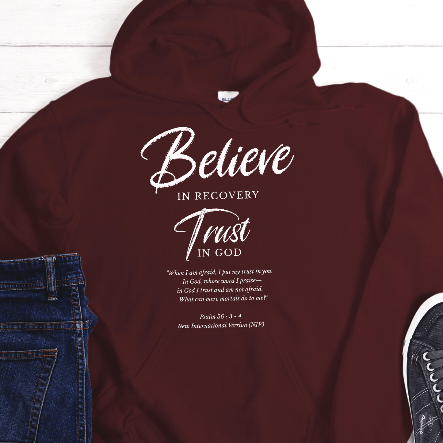 Recovery Hoodie | Inspiring Sobriety | Believe in Recovery, Trust in God