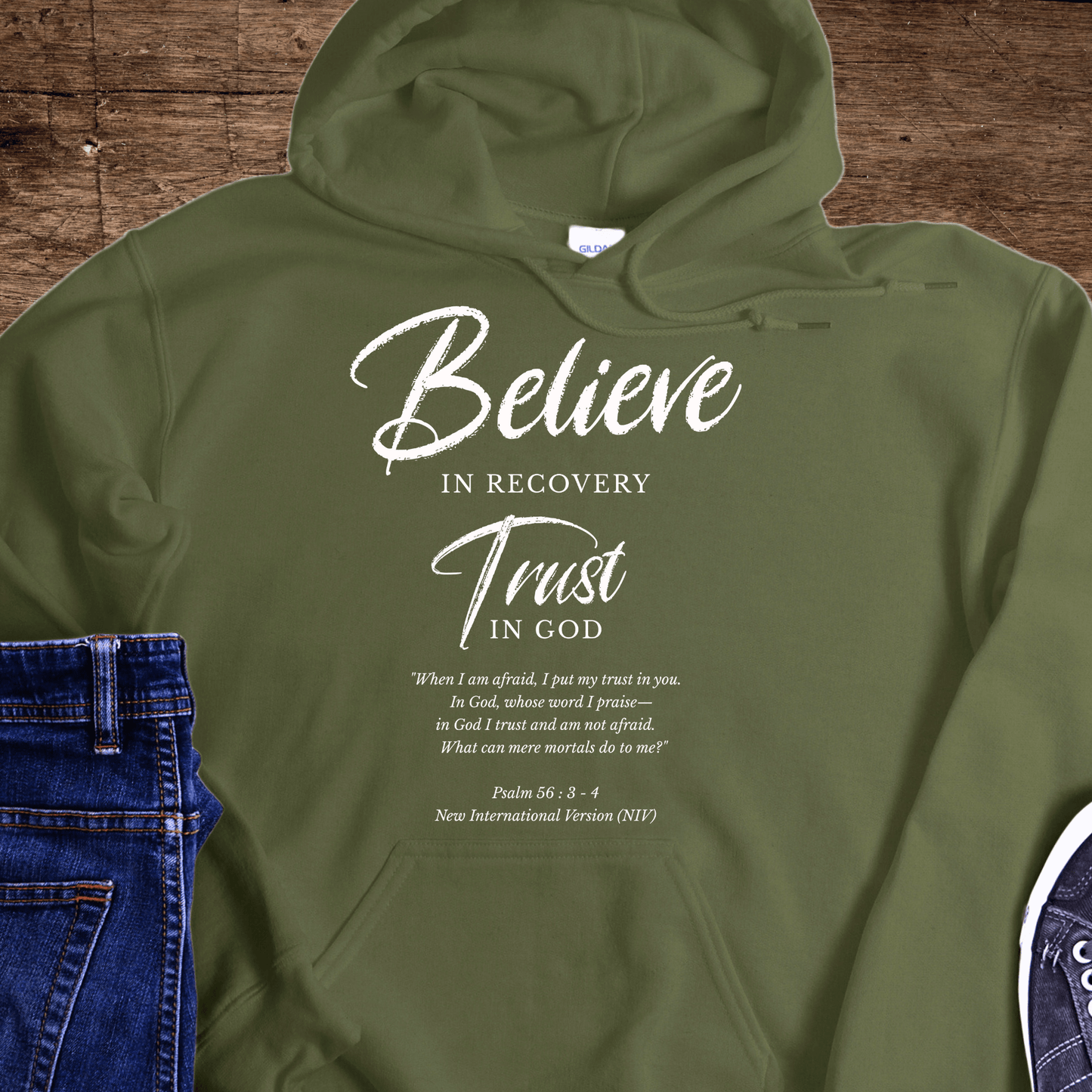 Recovery Hoodie | Inspiring Sobriety | Believe in Recovery, Trust in God