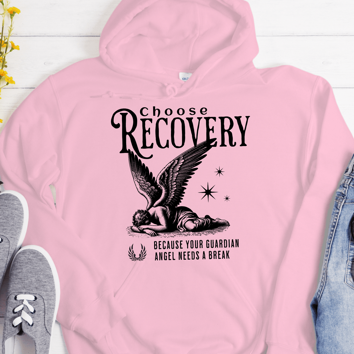 Recovery Hoodie | Inspiring Sobriety | Choose Recovery - Guardian Angel