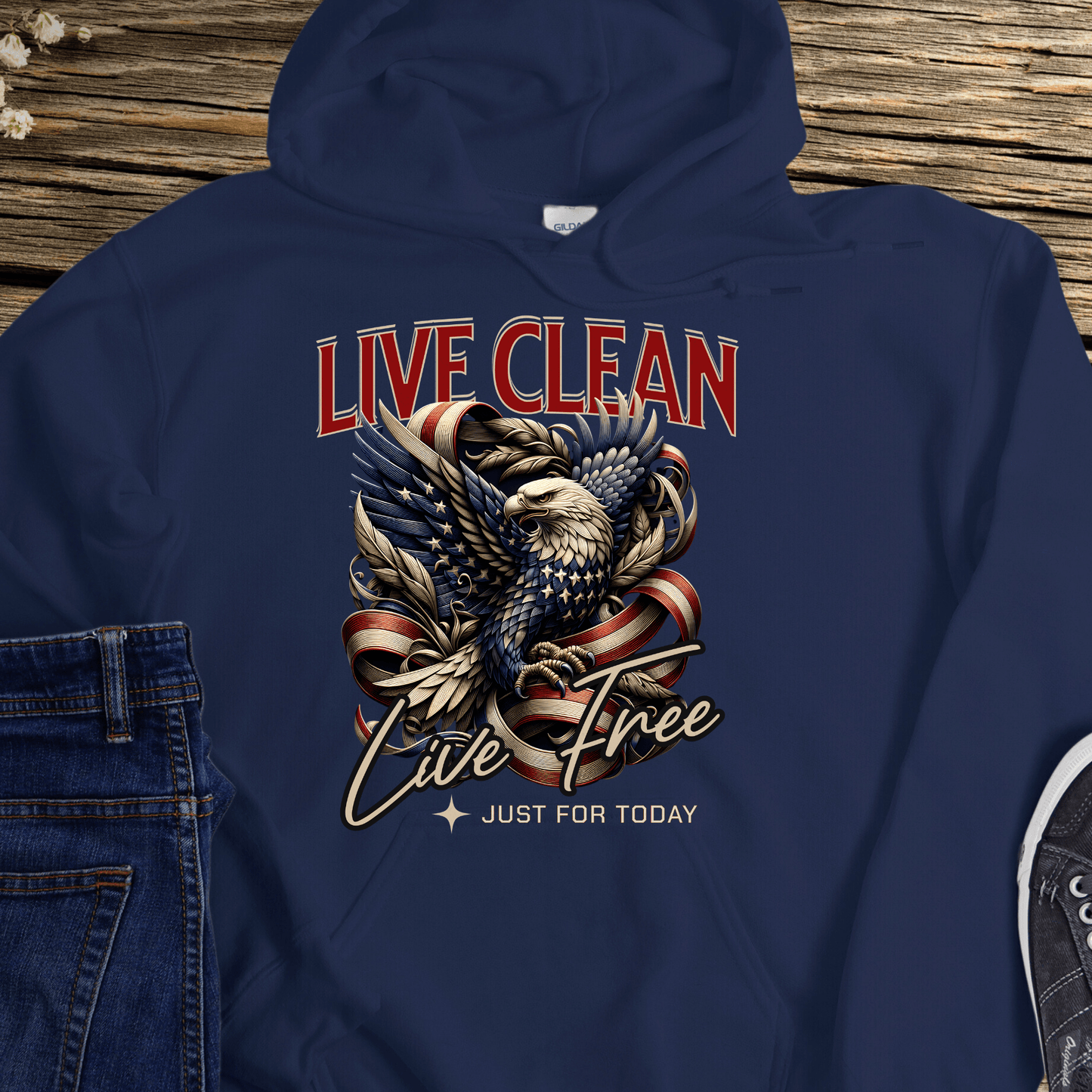 Recovery Hoodie | Inspiring Sobriety | Live Clean, Live Free