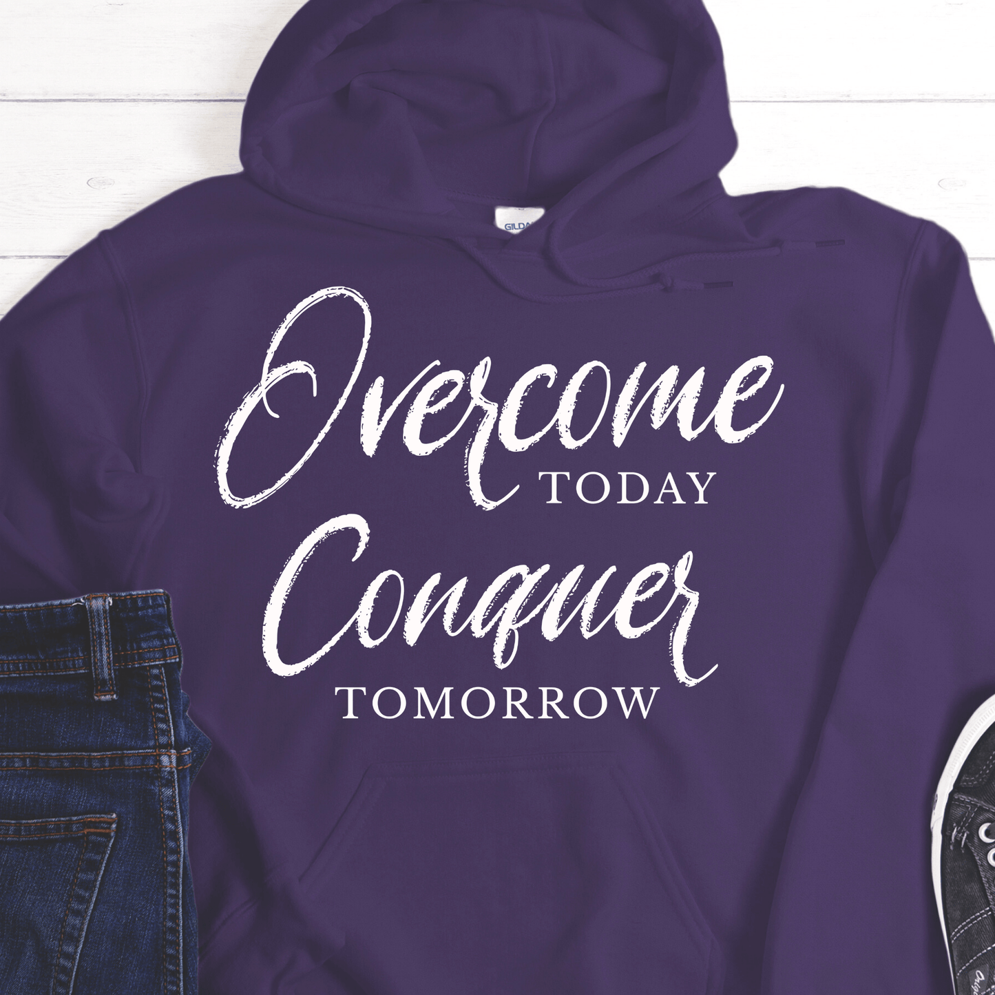 Recovery Hoodie | Inspiring Sobriety | Overcome Today, Conquer Tomorrow