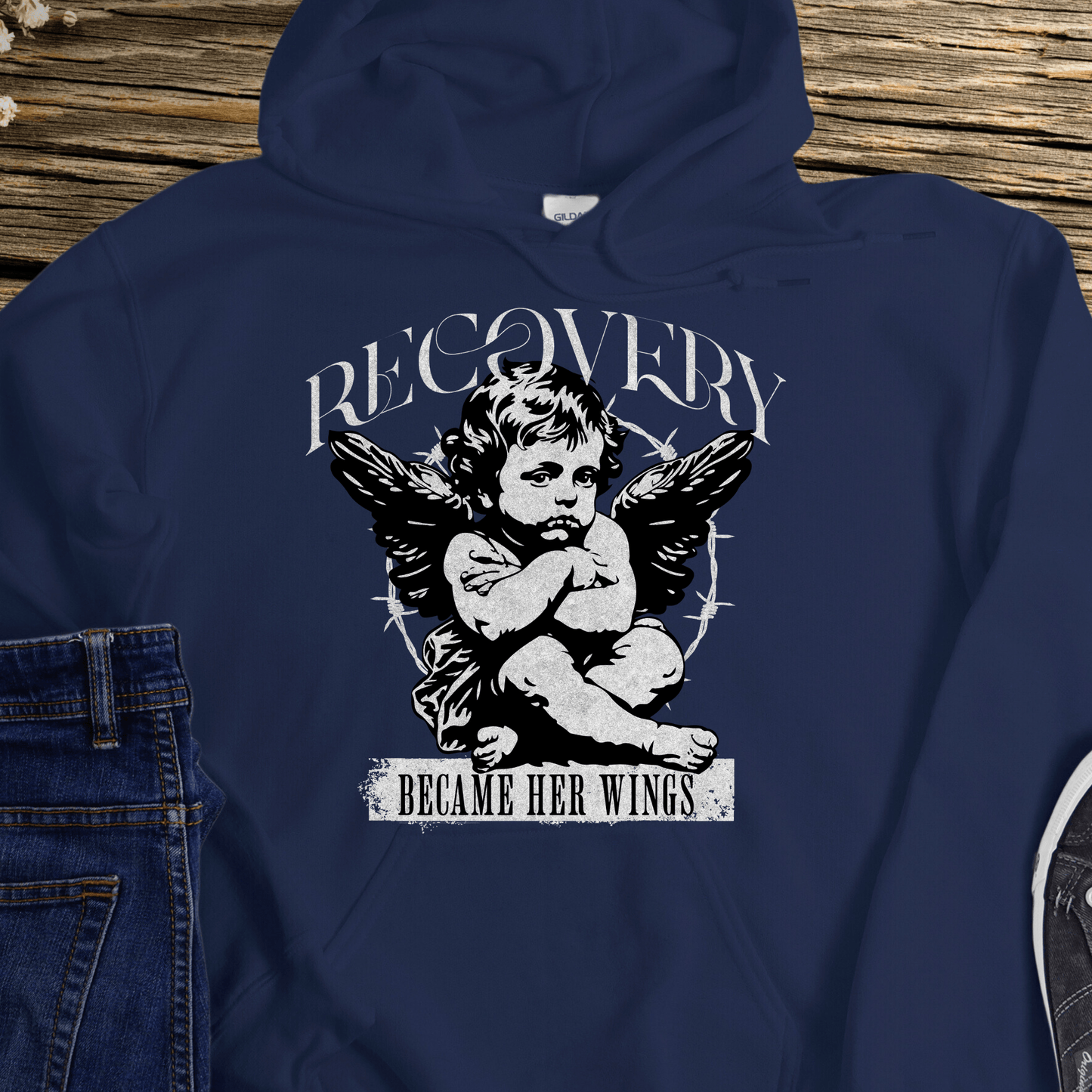 Recovery Hoodie | Inspiring Sobriety | Recovery Became Her Wings
