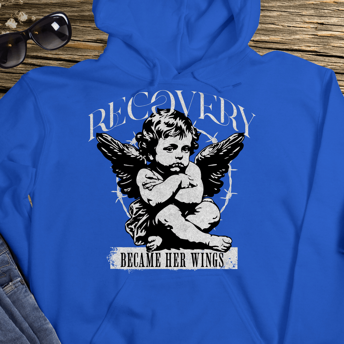 Recovery Hoodie | Inspiring Sobriety | Recovery Became Her Wings