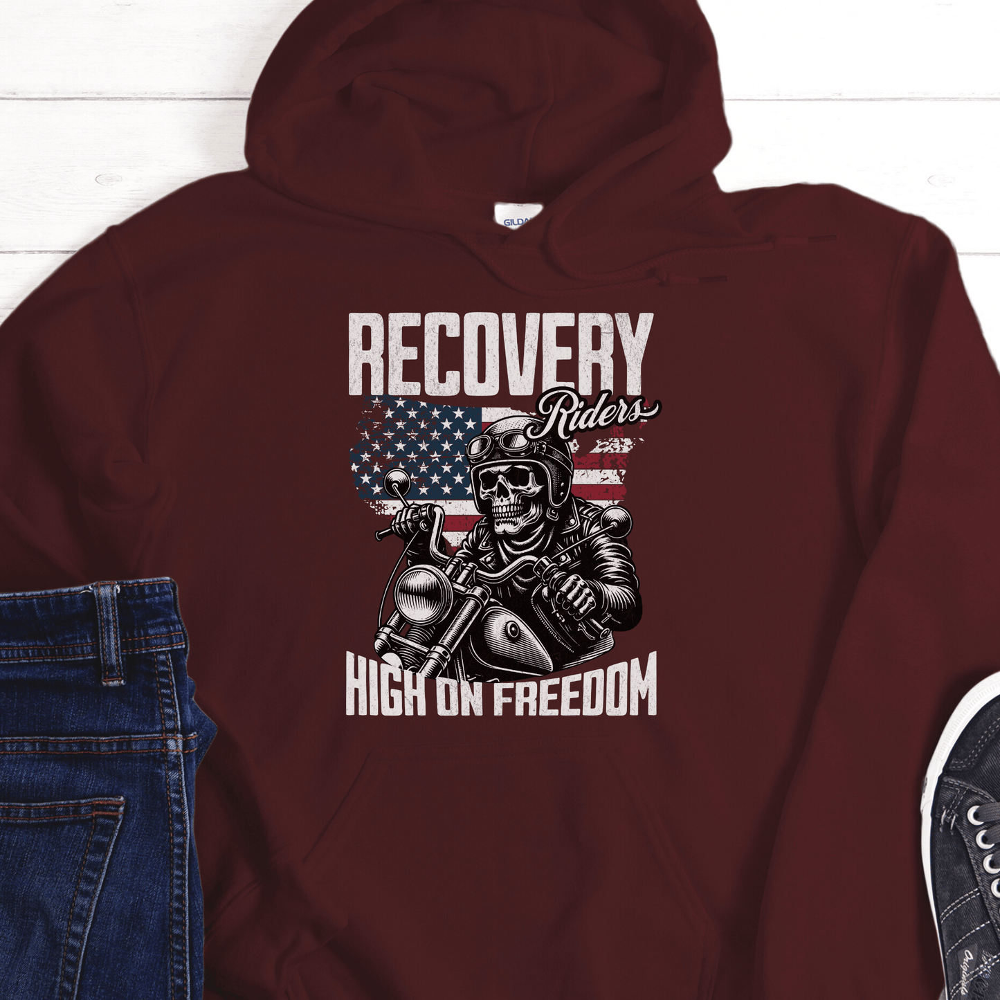 Recovery Hoodie | Inspiring Sobriety | Recovery Riders - High On Freedom