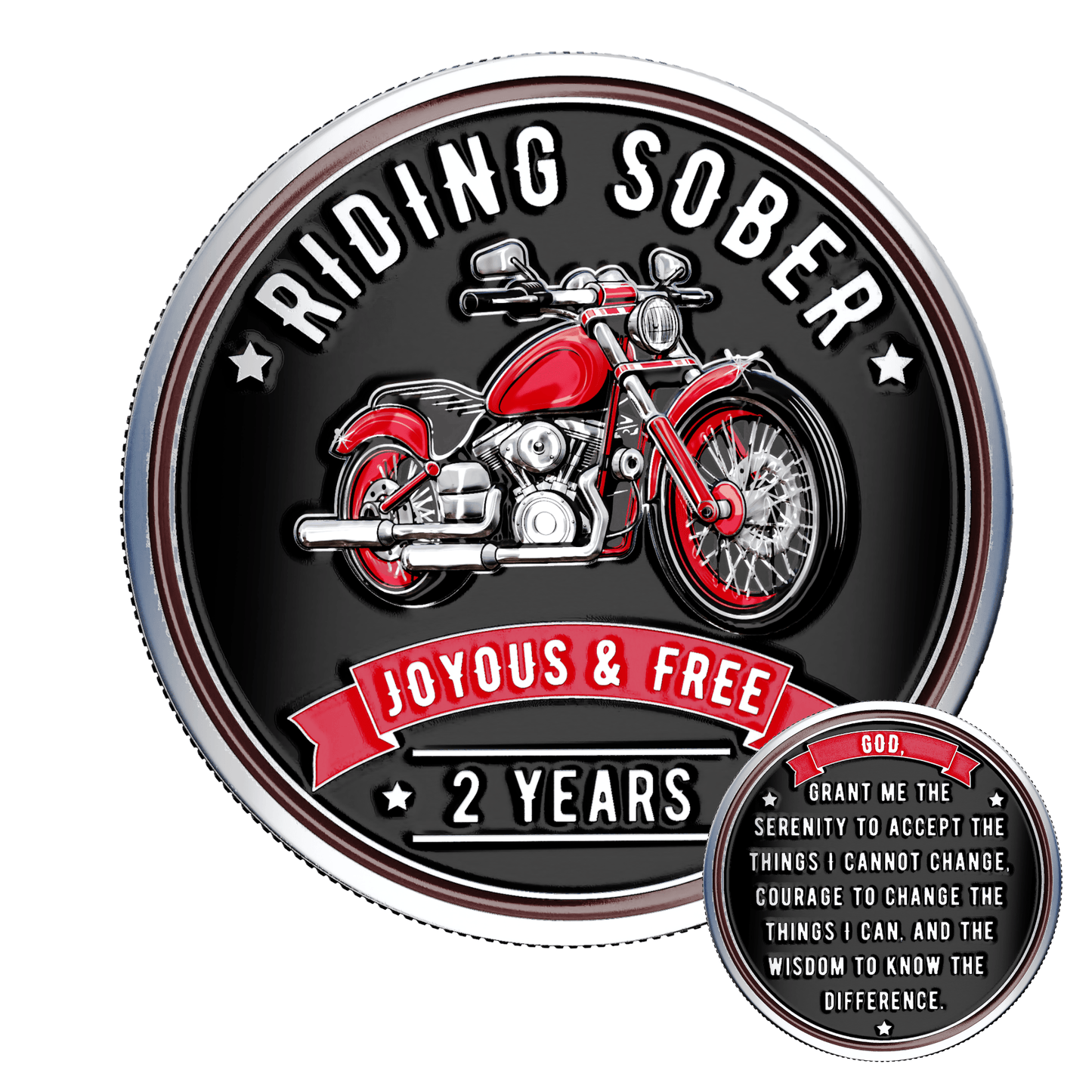 Recovery Medallion Coin I Inspiring Sobriety I Riding Sober Motorcycle
