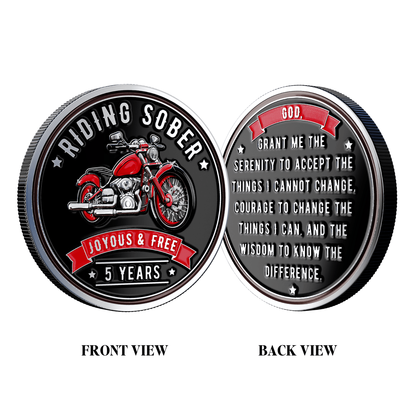 Recovery Medallion Coin I Inspiring Sobriety I Riding Sober Motorcycle