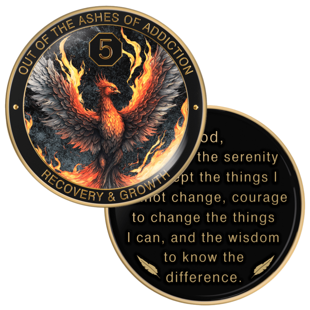 Recovery Medallion Coin I Inspiring Sobriety I The Phoenix