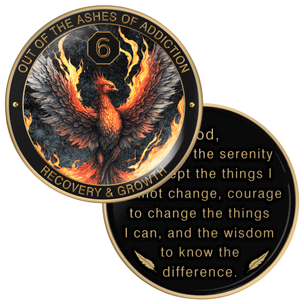 Recovery Medallion Coin I Inspiring Sobriety I The Phoenix