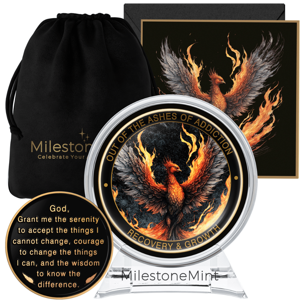 Recovery Medallion Coin I Inspiring Sobriety I The Phoenix