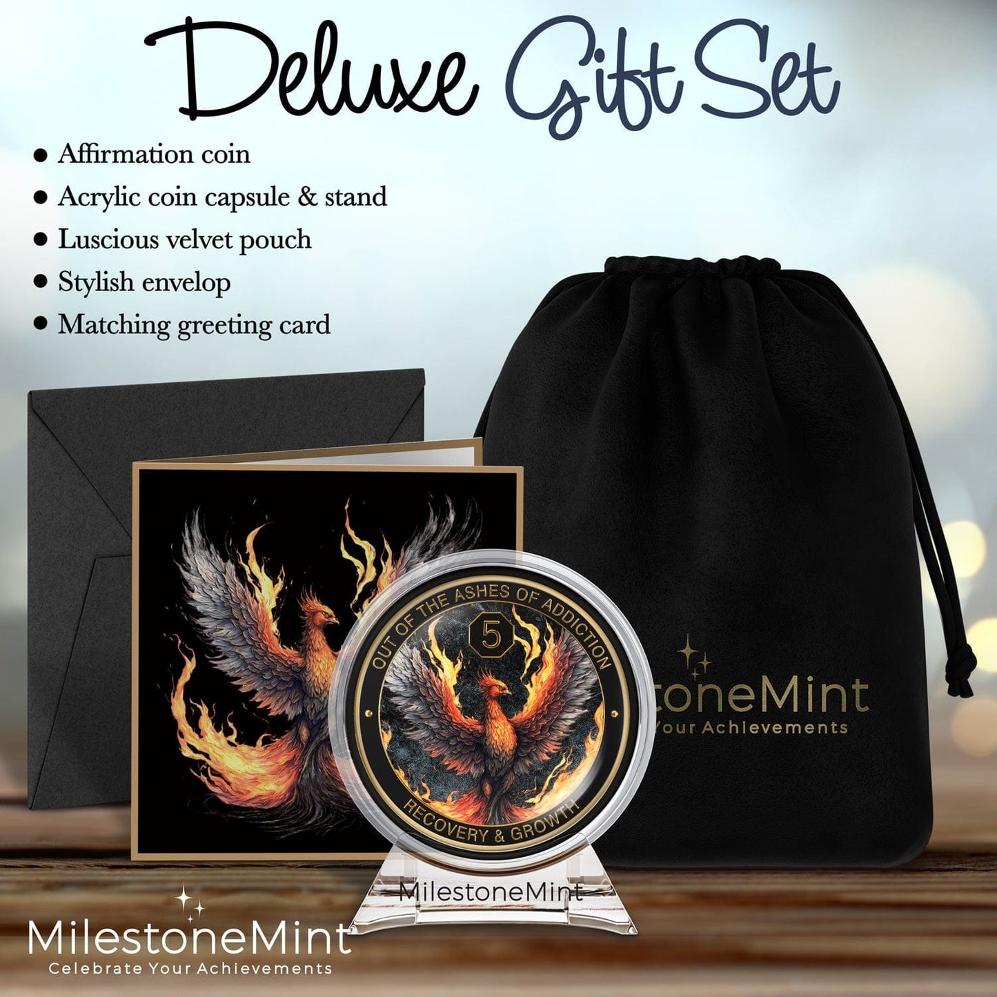 Recovery Medallion Coin I Inspiring Sobriety I The Phoenix
