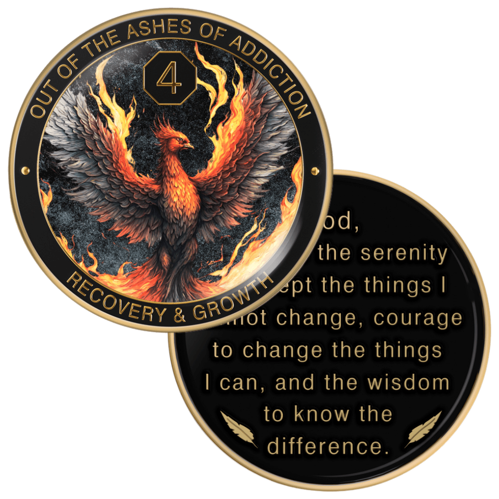 Recovery Medallion Coin I Inspiring Sobriety I The Phoenix