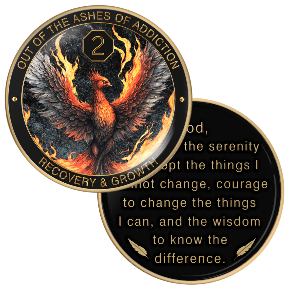 Recovery Medallion Coin I Inspiring Sobriety I The Phoenix