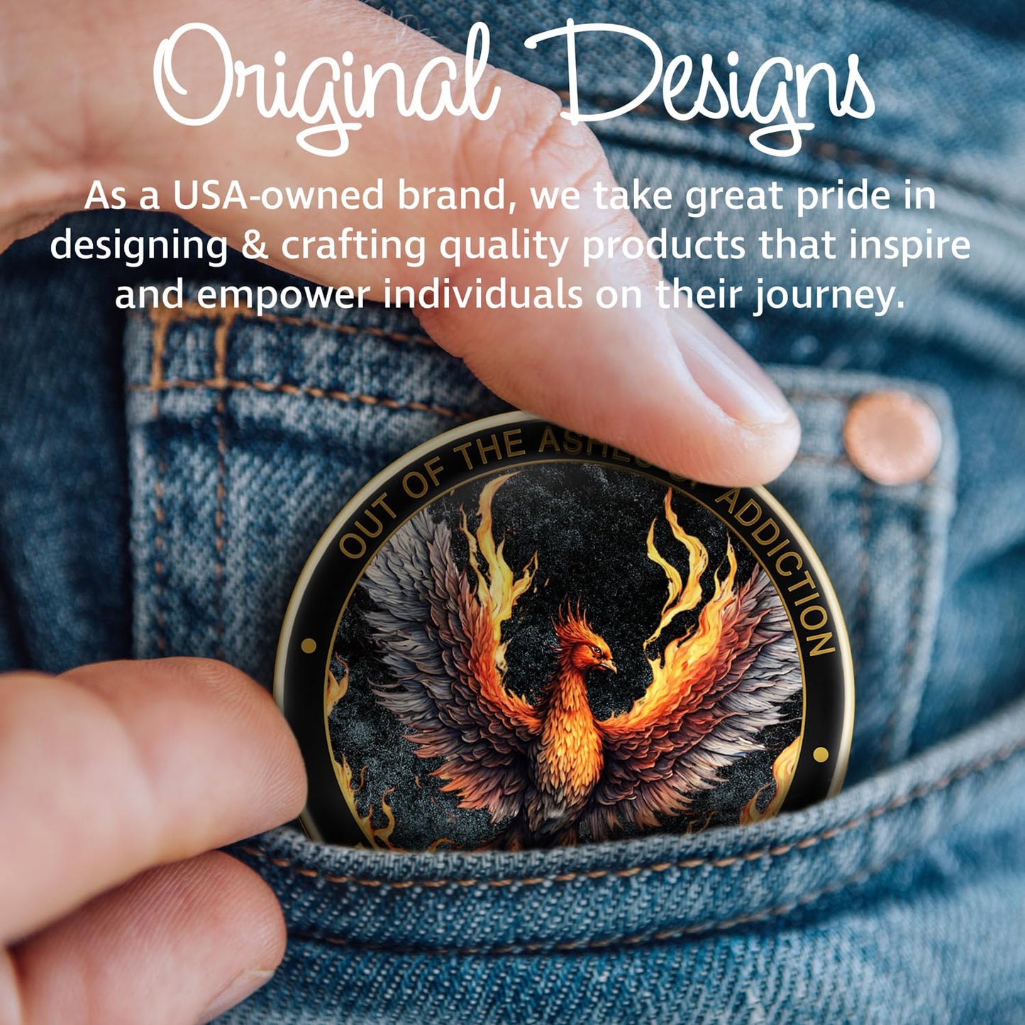 Recovery Medallion Coin I Inspiring Sobriety I The Phoenix