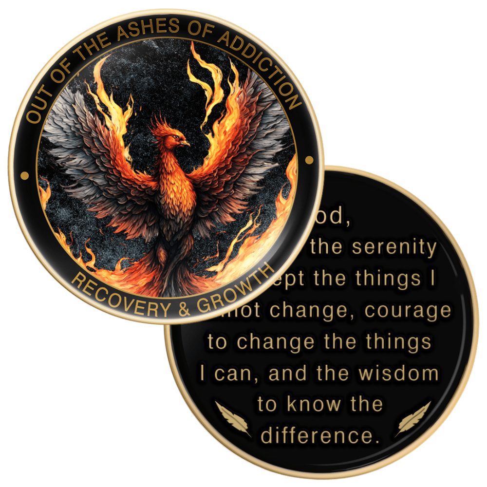 Recovery Medallion Coin I Inspiring Sobriety I The Phoenix
