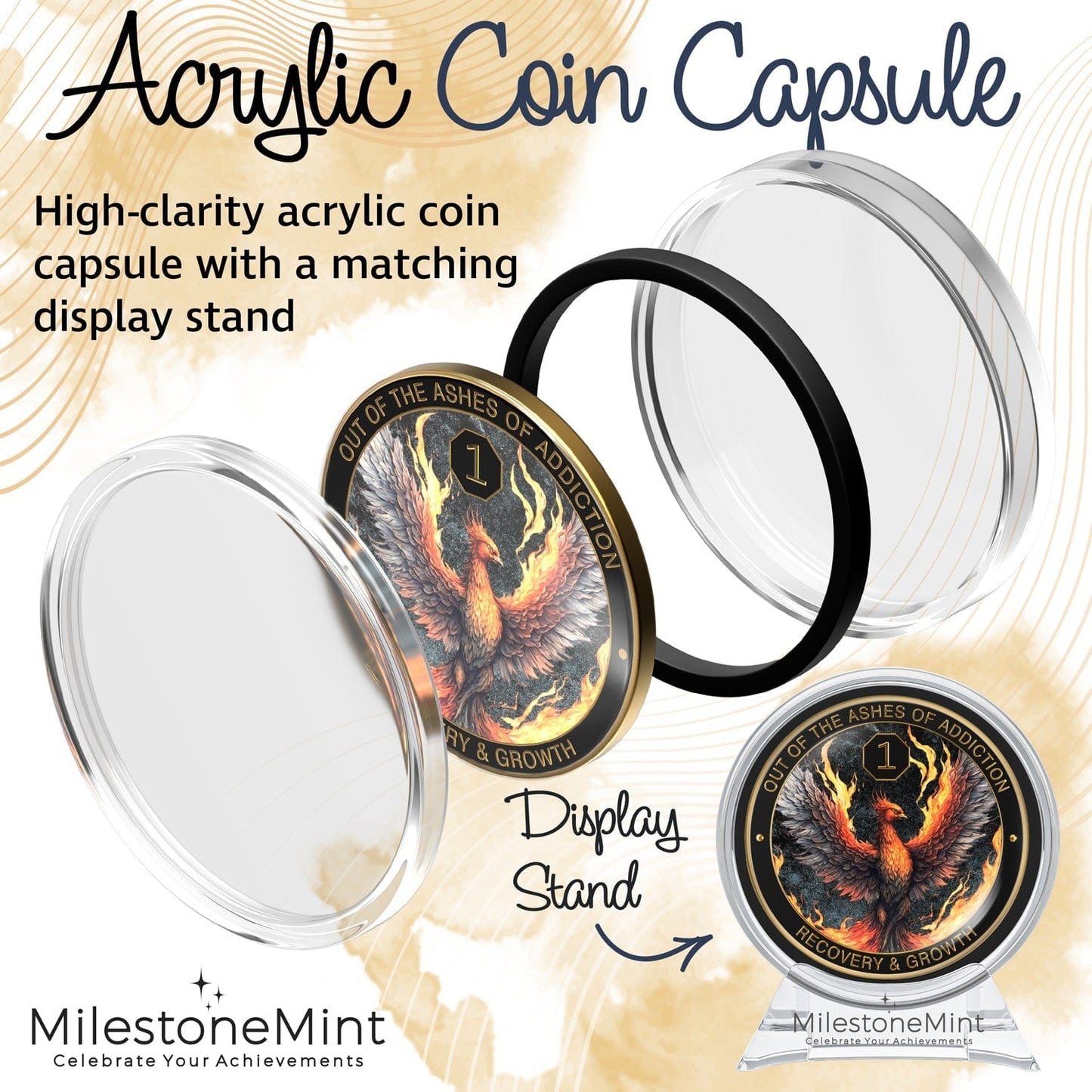 Recovery Medallion Coin I Inspiring Sobriety I The Phoenix