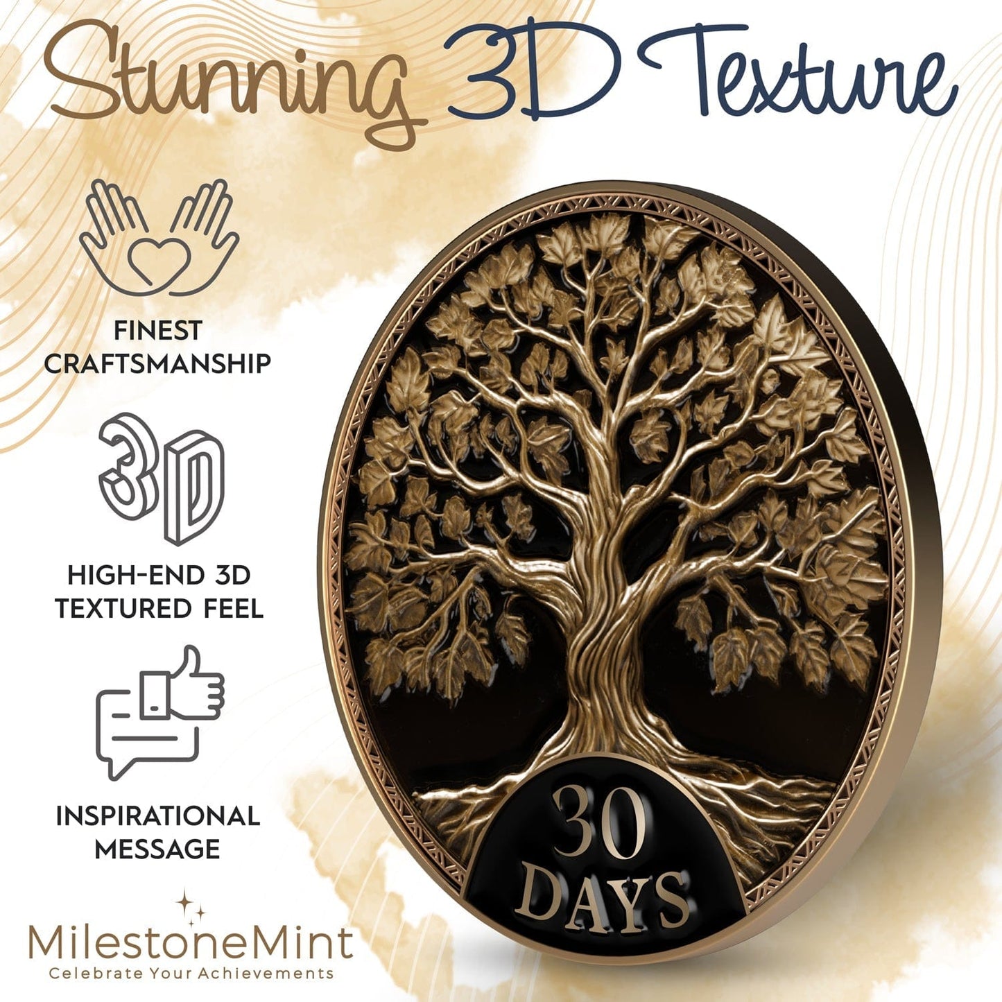 Recovery Medallion Coin I Inspiring Sobriety I Tree Of Life Milestone