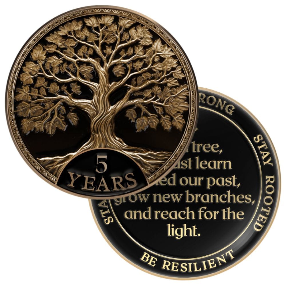 Recovery Medallion Coin I Inspiring Sobriety I Tree Of Life Milestone