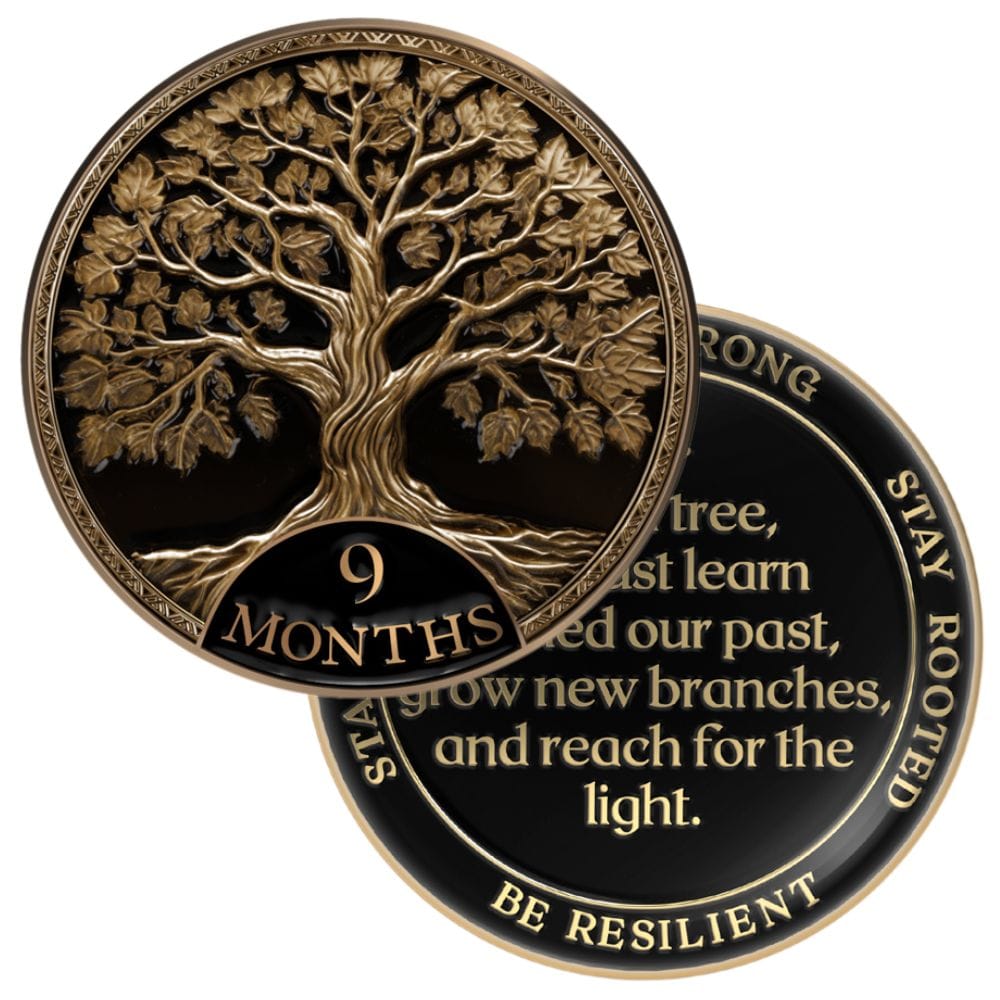 Recovery Medallion Coin I Inspiring Sobriety I Tree Of Life Milestone