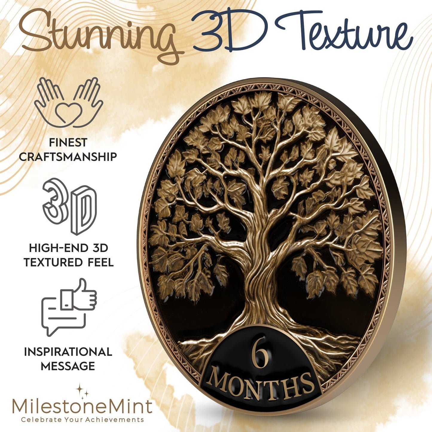 Recovery Medallion Coin I Inspiring Sobriety I Tree Of Life Milestone