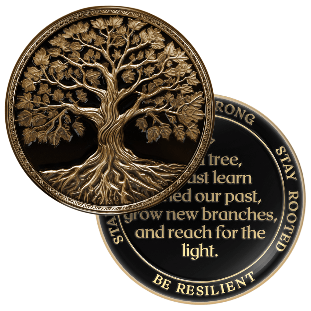 Recovery Medallion Coin I Inspiring Sobriety I Tree Of Life Milestone