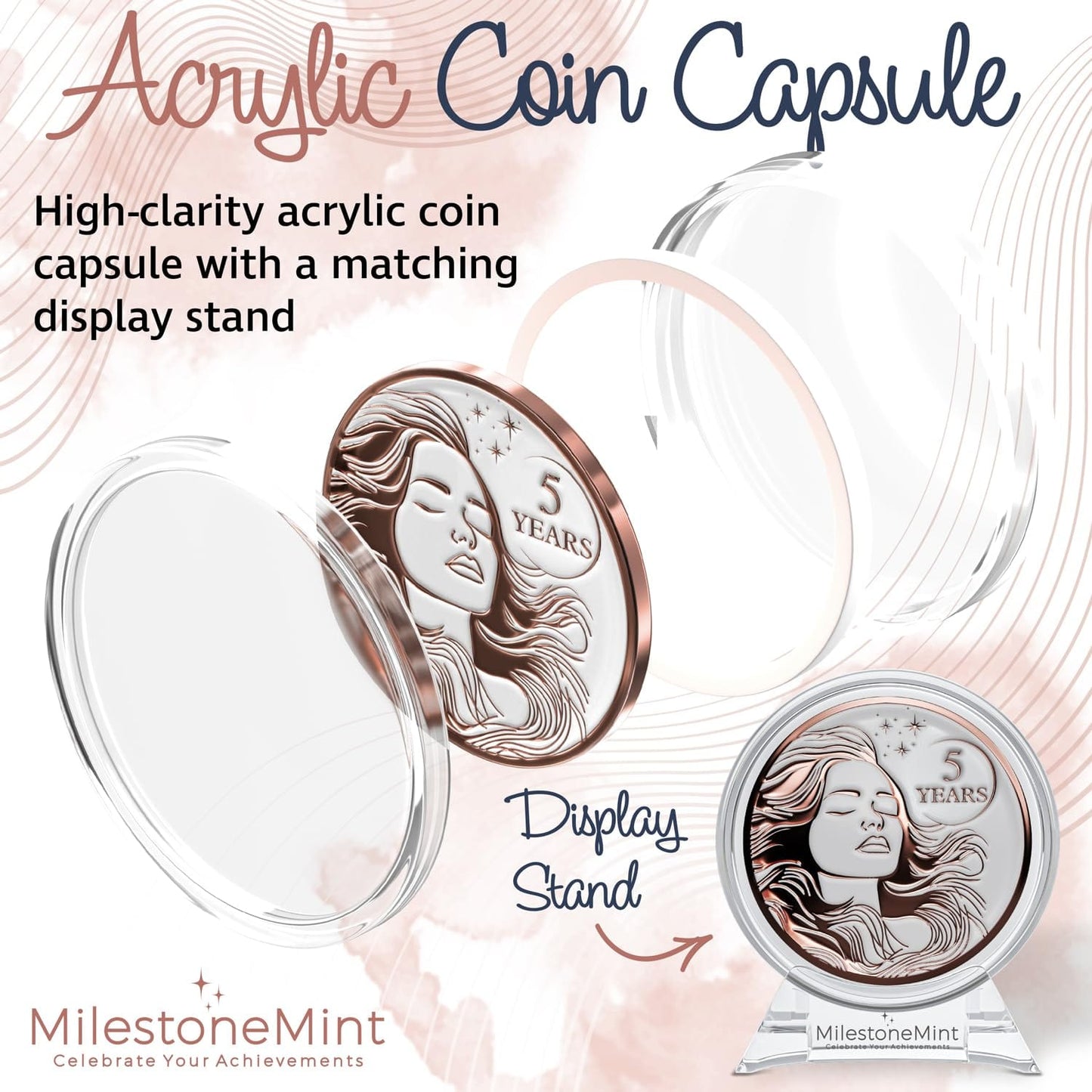 Recovery Medallion Coin I Inspiring Sobriety I Womens AA Milestone Serenity Prayer