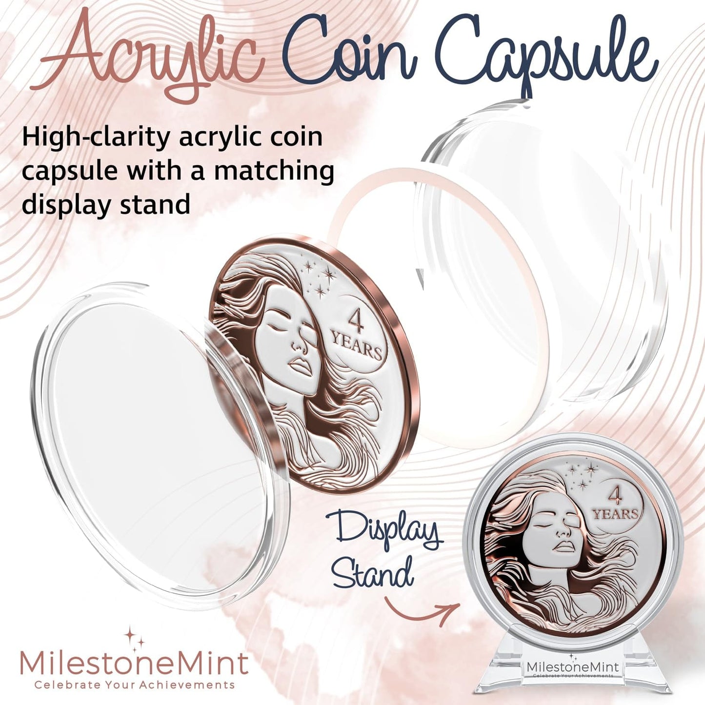 Recovery Medallion Coin I Inspiring Sobriety I Womens AA Milestone Serenity Prayer