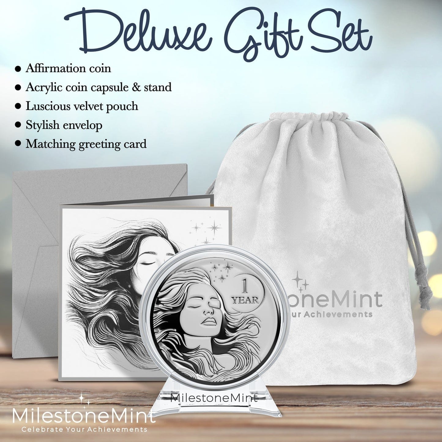 Recovery Medallion Coin I Inspiring Sobriety I Womens Serenity Prayer Milestone