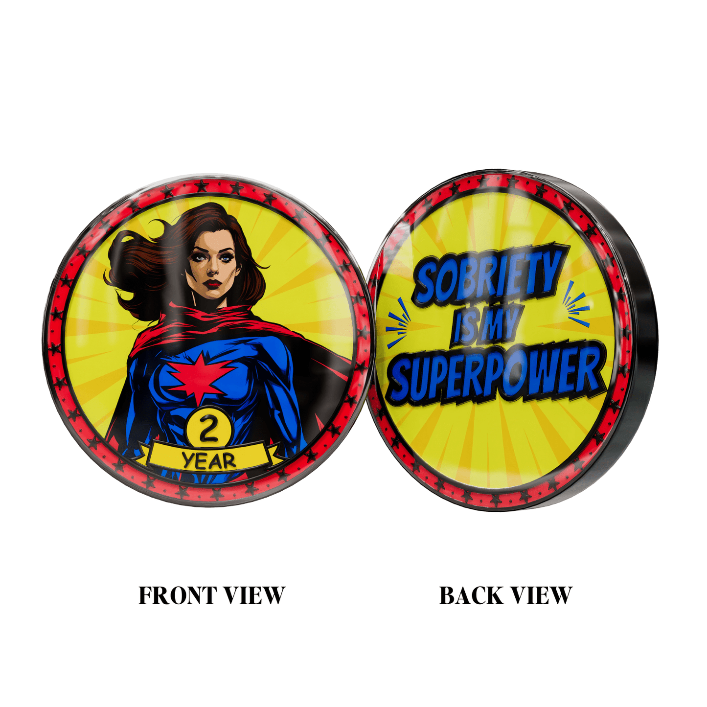 Recovery Medallion Coin I Inspiring Sobriety I Womens Sobriety Superpower