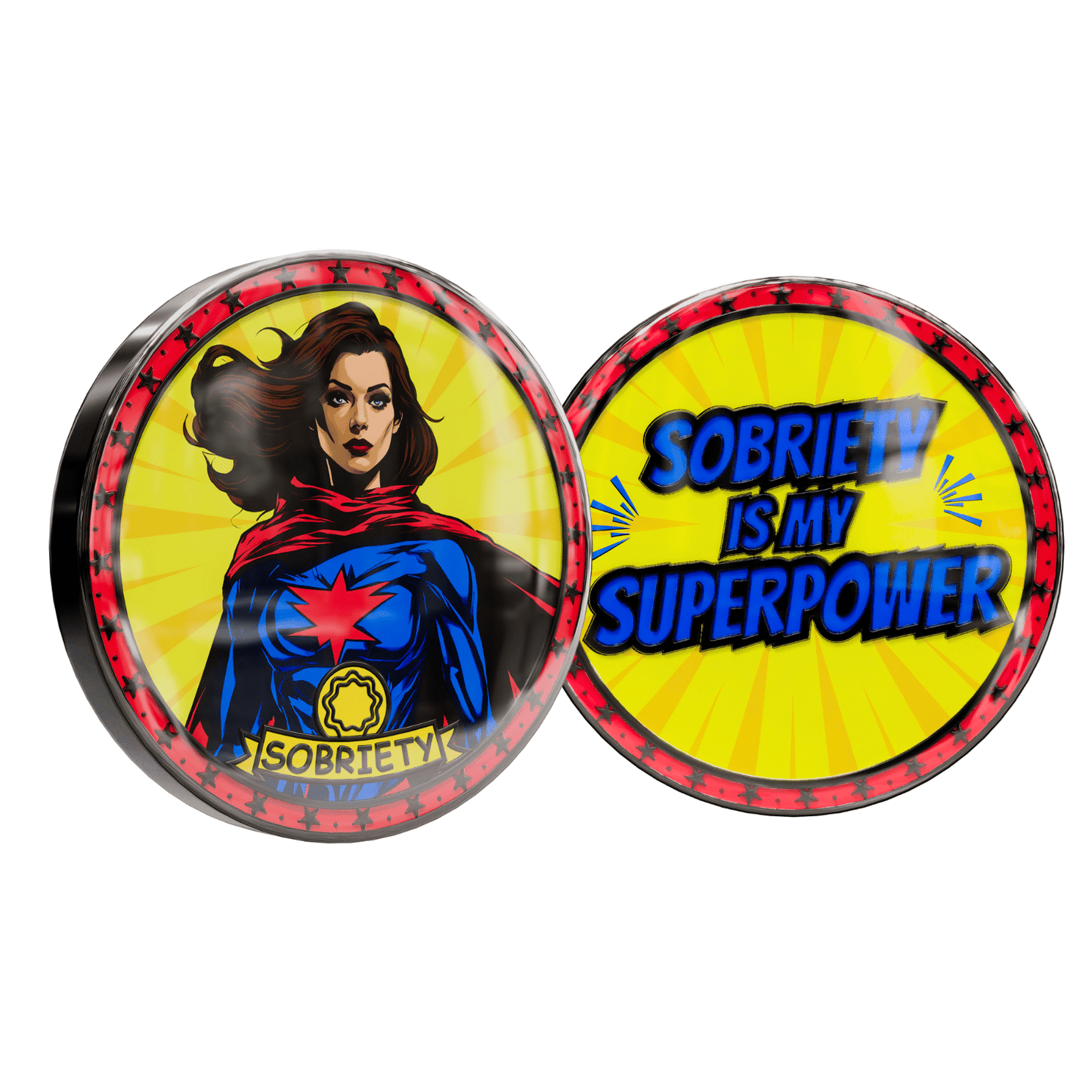 Recovery Medallion Coin I Inspiring Sobriety I Womens Sobriety Superpower