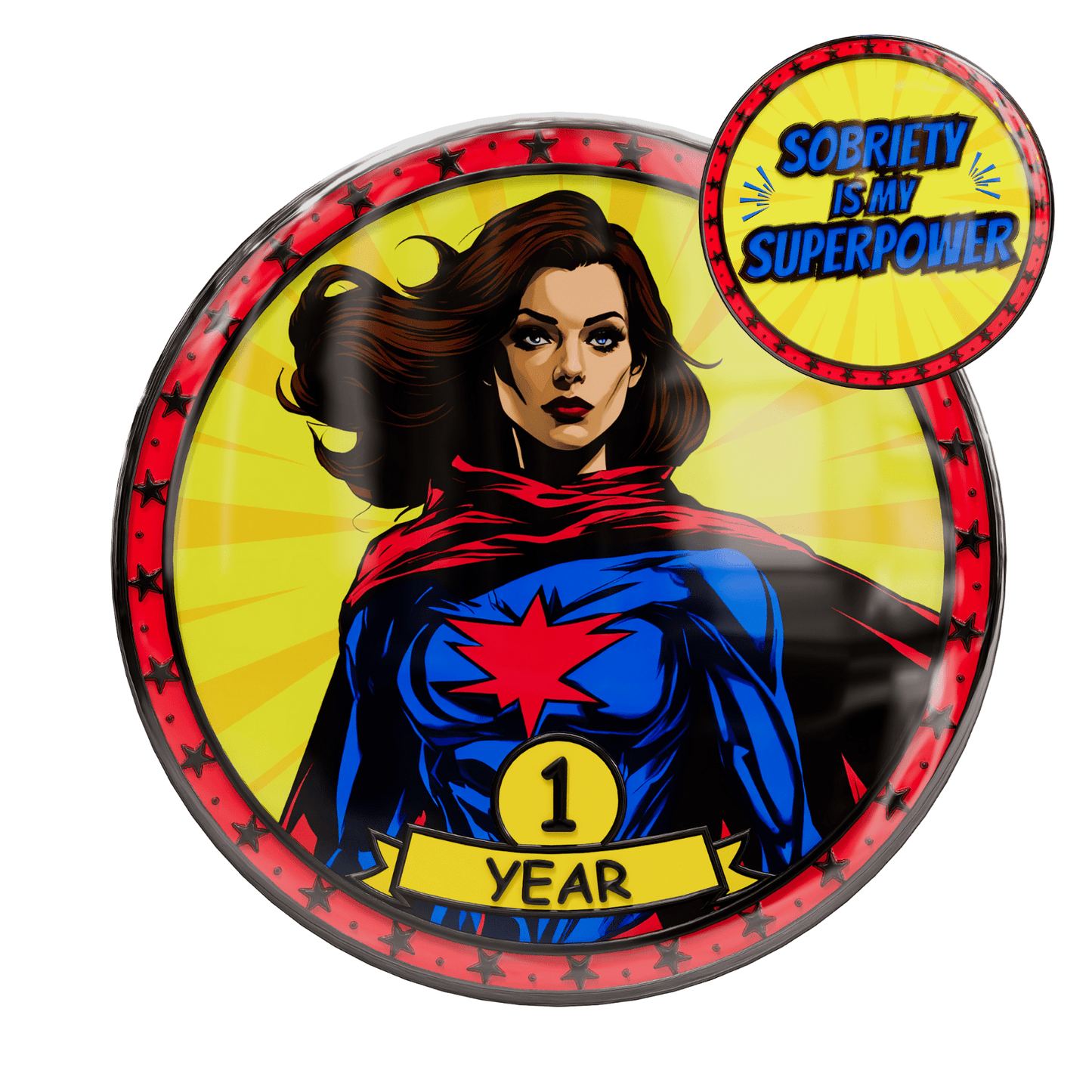 Recovery Medallion Coin I Inspiring Sobriety I Womens Sobriety Superpower