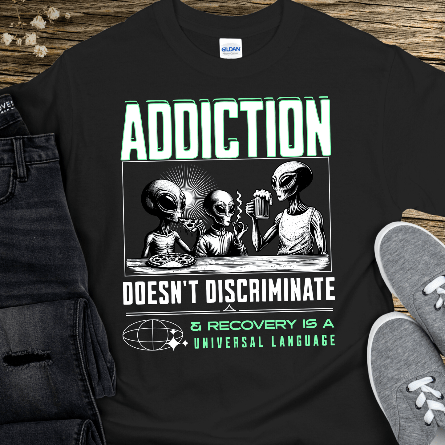 Recovery T-Shirt | Inspiring Sobriety | Addicted Aliens