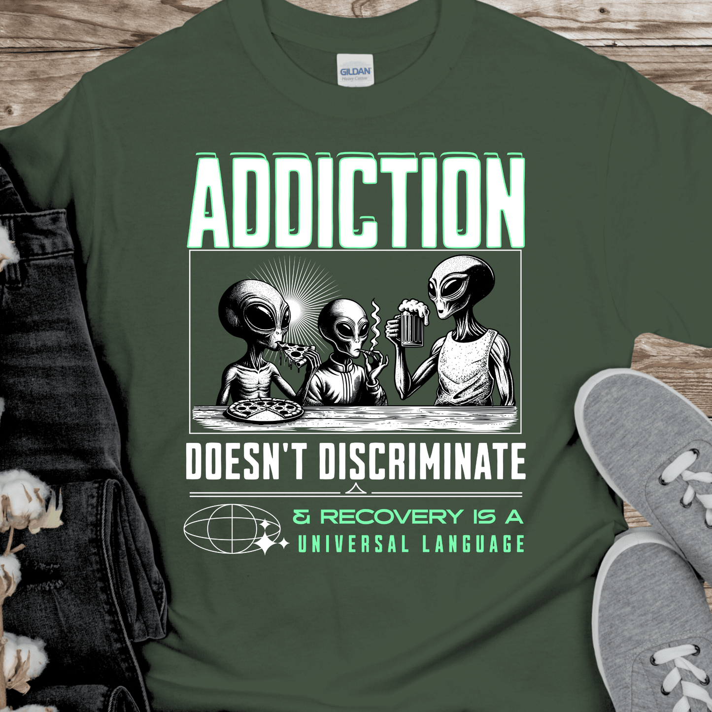 Recovery T-Shirt | Inspiring Sobriety | Addicted Aliens