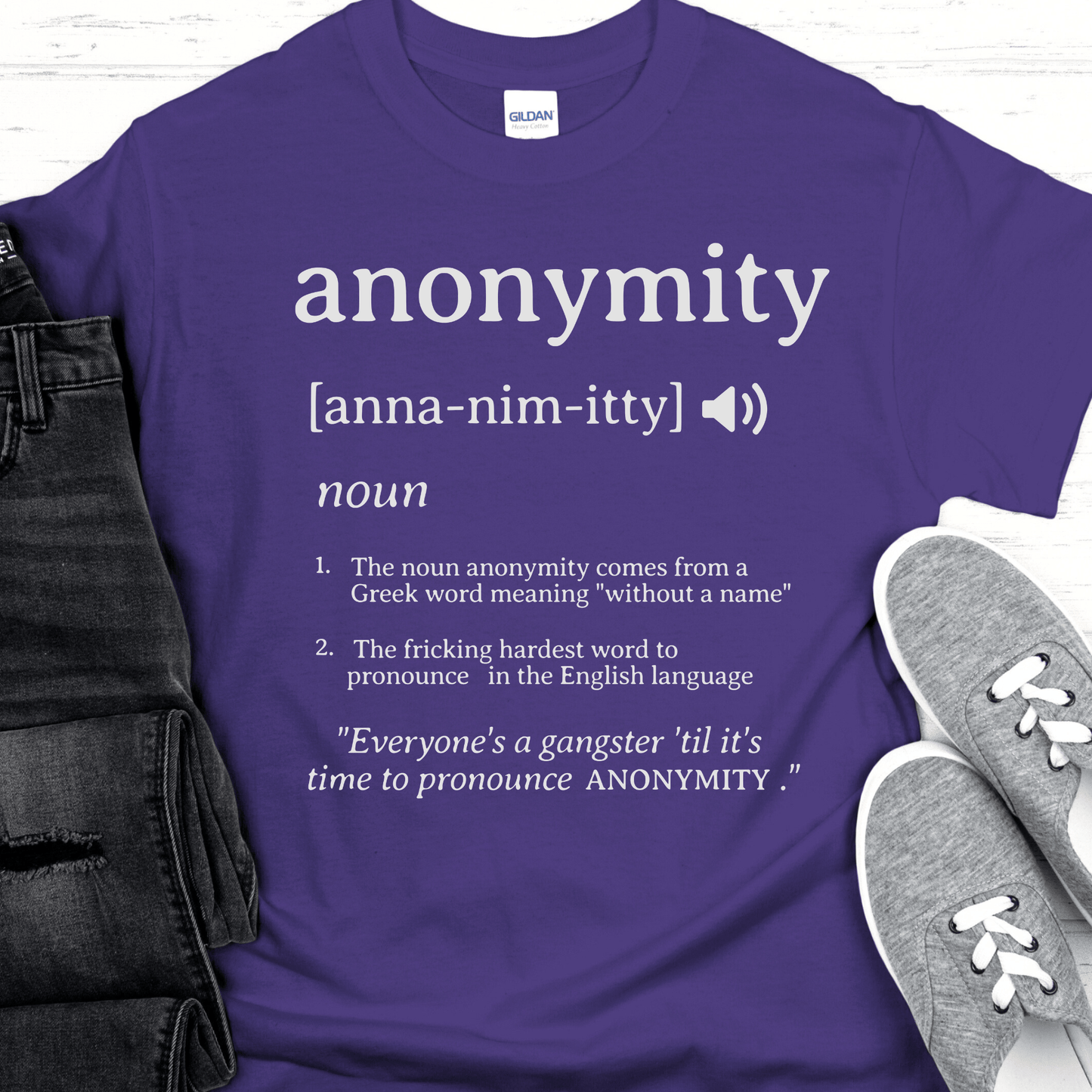 Recovery T-Shirt | Inspiring Sobriety | Anonymity Definition