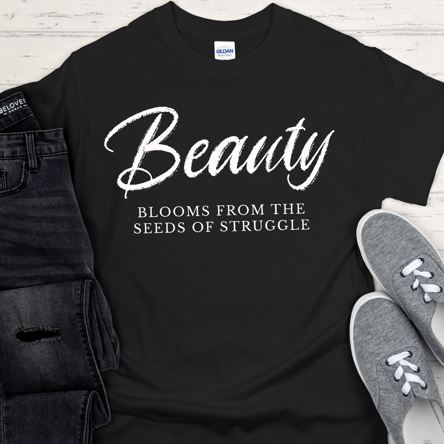Recovery T-Shirt | Inspiring Sobriety | Beauty Blooms From The Seeds of Struggle
