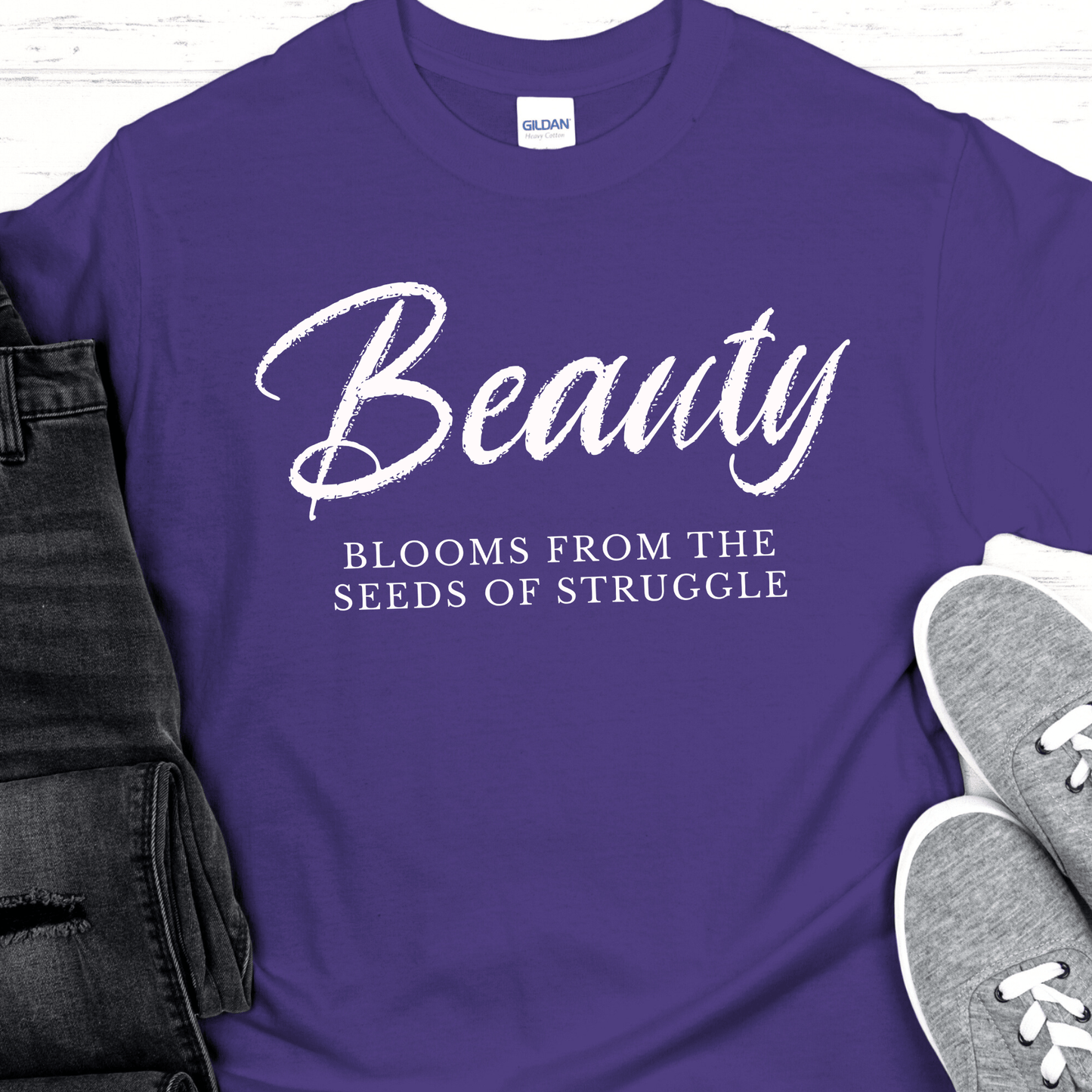 Recovery T-Shirt | Inspiring Sobriety | Beauty Blooms From The Seeds of Struggle