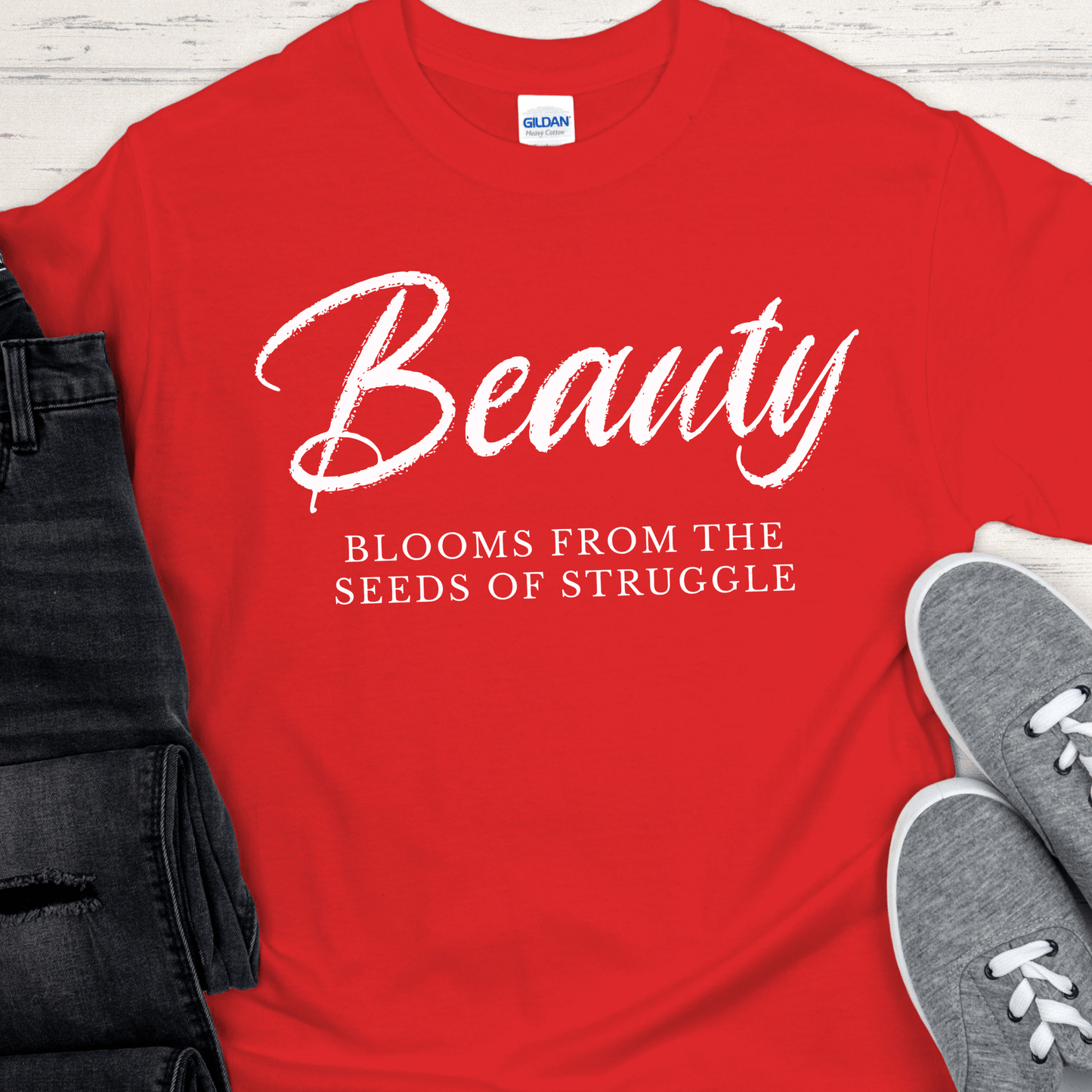 Recovery T-Shirt | Inspiring Sobriety | Beauty Blooms From The Seeds of Struggle