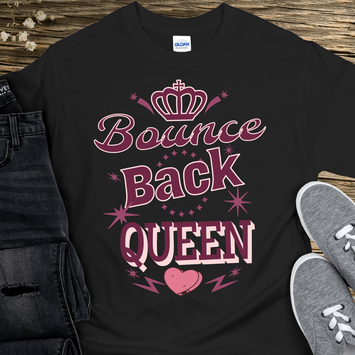 Recovery T-Shirt | Inspiring Sobriety | Bounce Back Queen